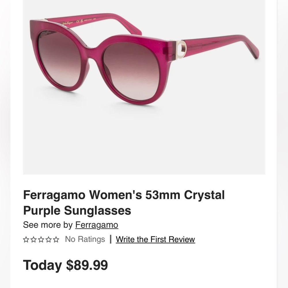 Salvatore Ferragamo Women's Purple Sunglasses